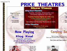Tablet Screenshot of pricetheatre.com